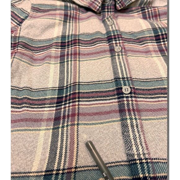 Patagonia Flannel Plaid Shirt Dress Womens M Organic Cotton Small Flaw - Picture 6 of 10